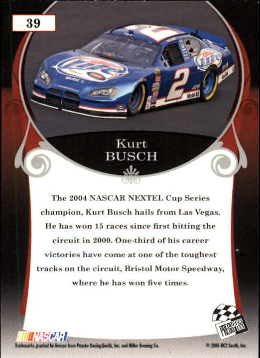 2006 Press Pass Legends #39 Kurt Busch back image