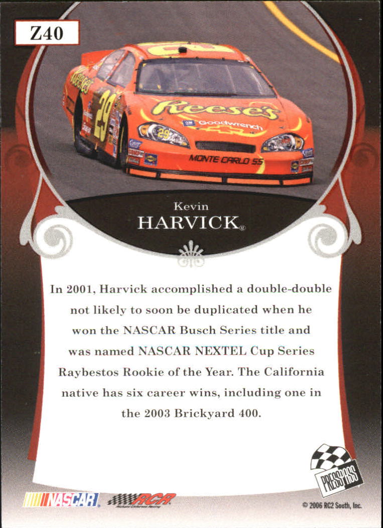2006 Press Pass Legends Bronze #Z40 Kevin Harvick back image
