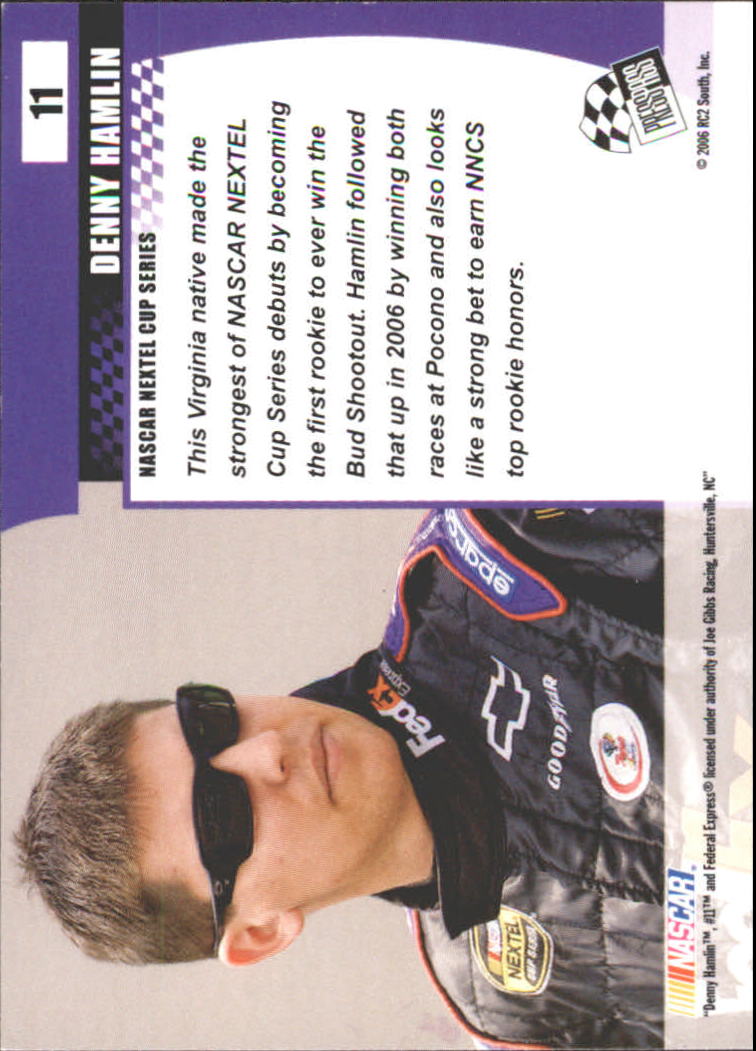 2006 Press Pass Optima #11 Denny Hamlin CRC back image