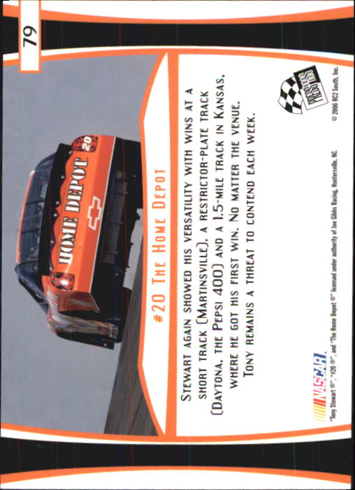 2007 Press Pass #79 Tony Stewart's Car OT back image