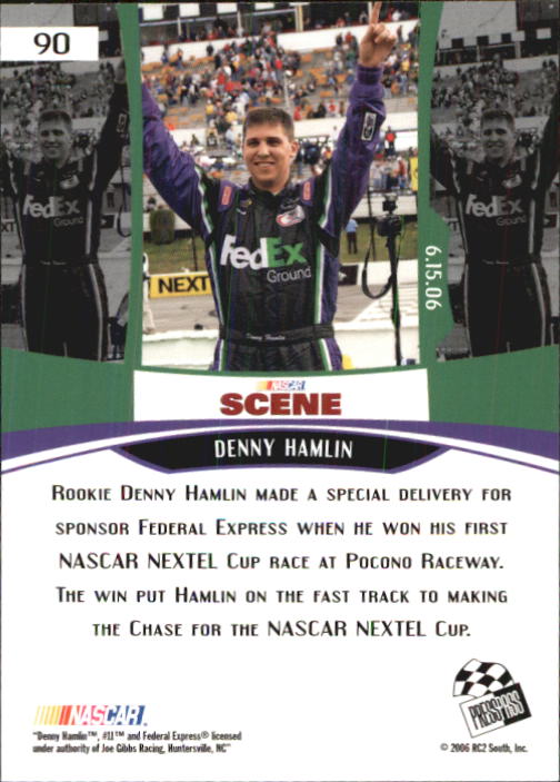 2007 Press Pass #90 Denny Hamlin NS back image