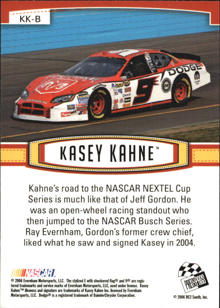2007 Press Pass Target #KKB Kasey Kahne back image