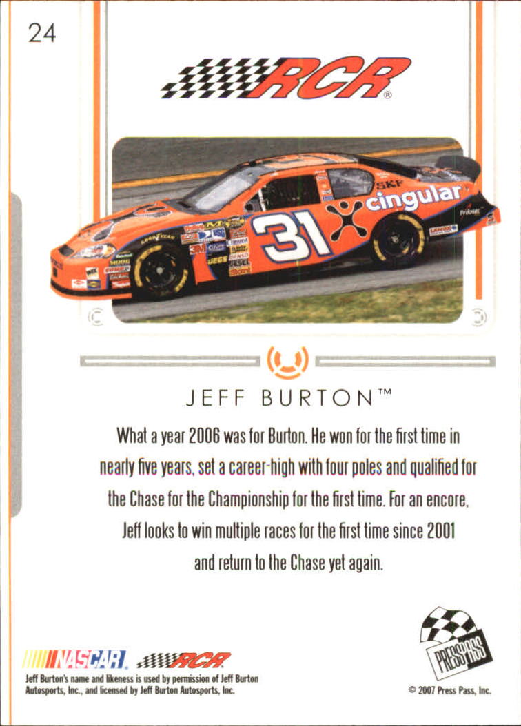 2007 Press Pass Premium 24 Jeff Burton NM MT Birmingham