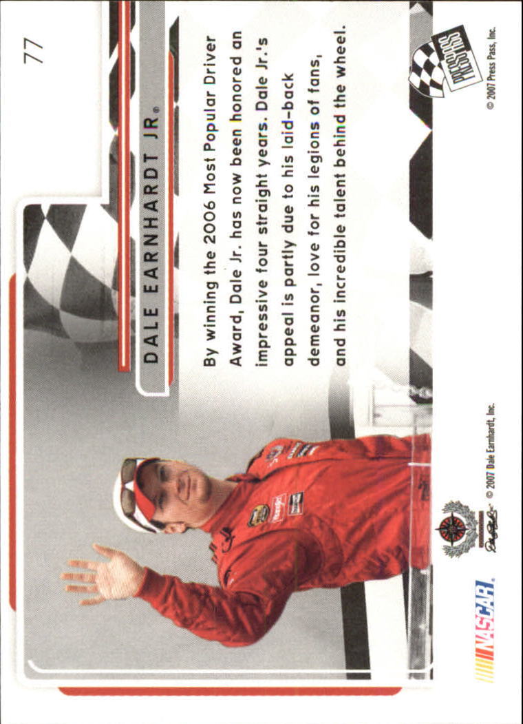 2007 Press Pass Premium #77 Dale Earnhardt Jr. FF back image