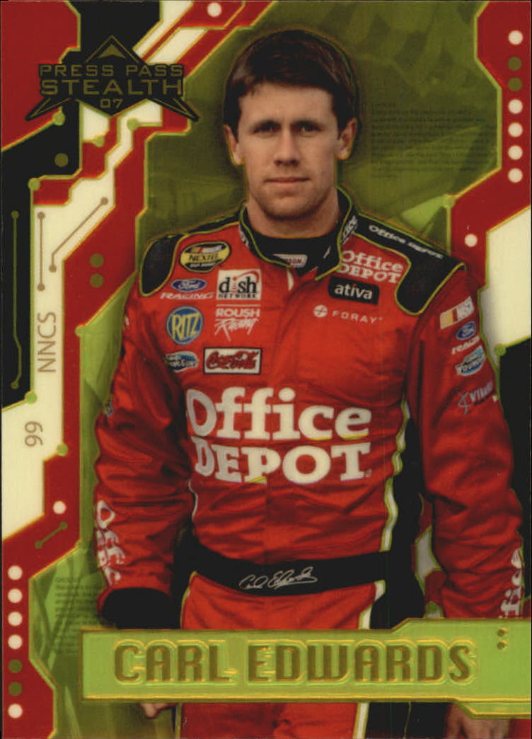 2007 Press Pass Stealth Chrome Exclusives #X7 Carl Edwards