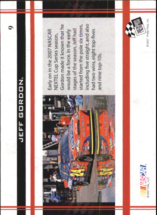 2007 VIP #9 Jeff Gordon back image