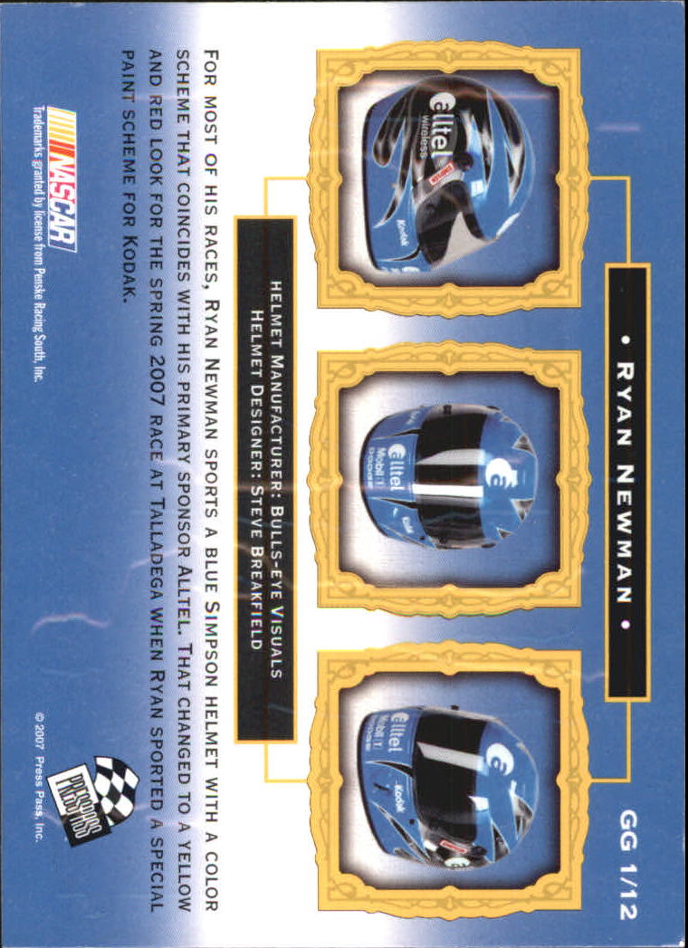 2007 VIP Gear Gallery Transparent #GG1 Ryan Newman back image