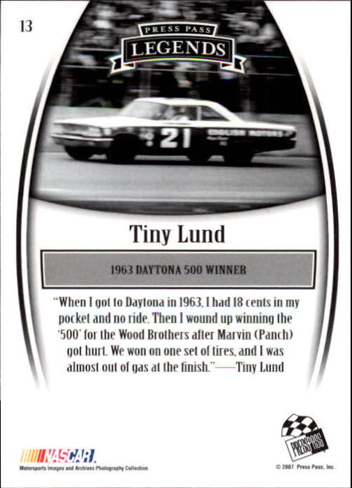 2007 Press Pass Legends Racing Card Pick (Base) - Picture 15 of 87