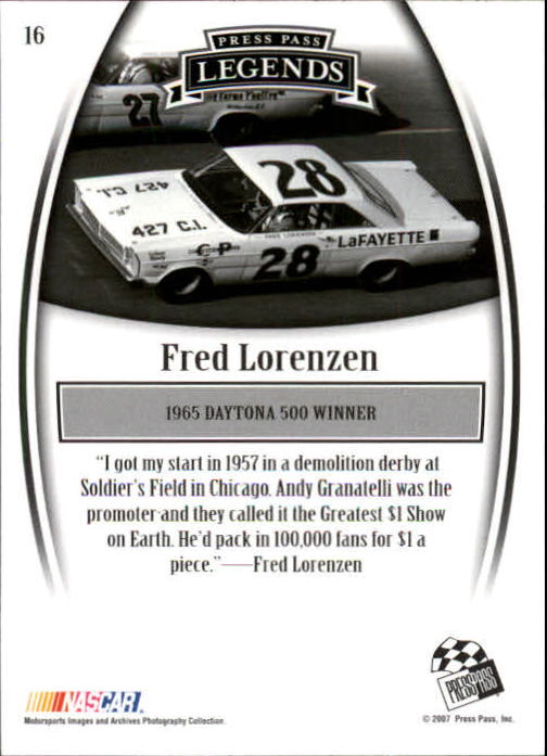 2007 Press Pass Legends Racing Card Pick (Base) - Picture 19 of 87