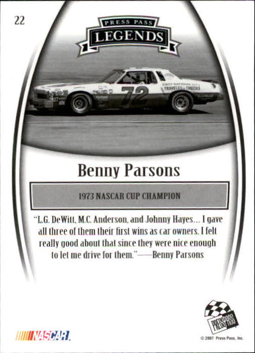 2007 Press Pass Legends Racing Card Pick (Base) - Picture 21 of 87