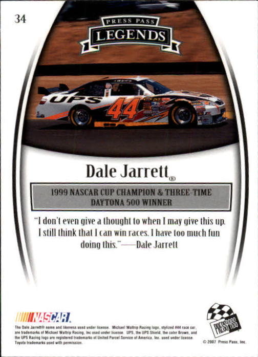 2007 Press Pass Legends Racing Card Pick (Base) - Picture 37 of 87