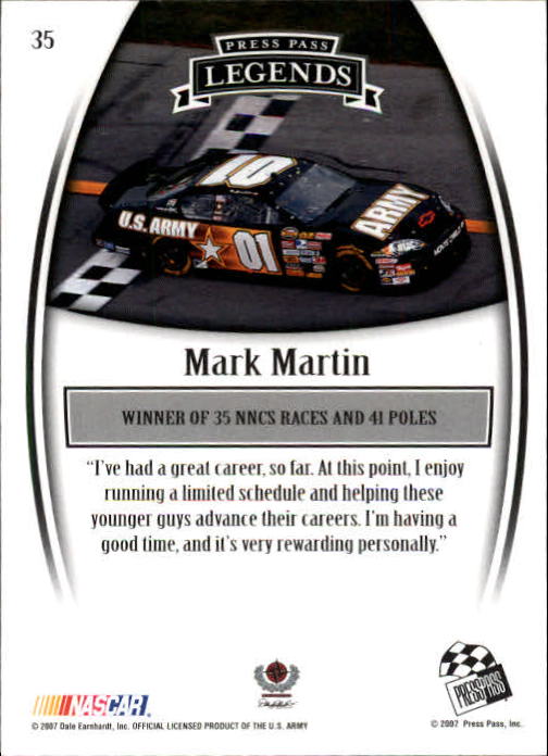 2007 Press Pass Legends Racing Card Pick (Base) - Picture 39 of 87