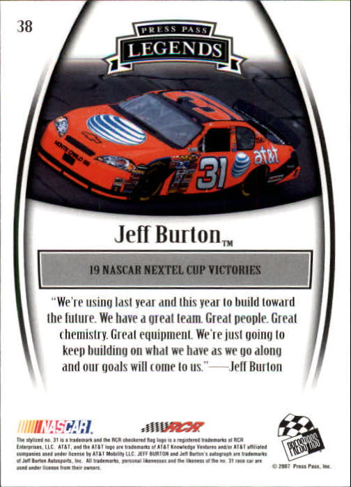2007 Press Pass Legends Racing Card Pick (Base) - Picture 45 of 87