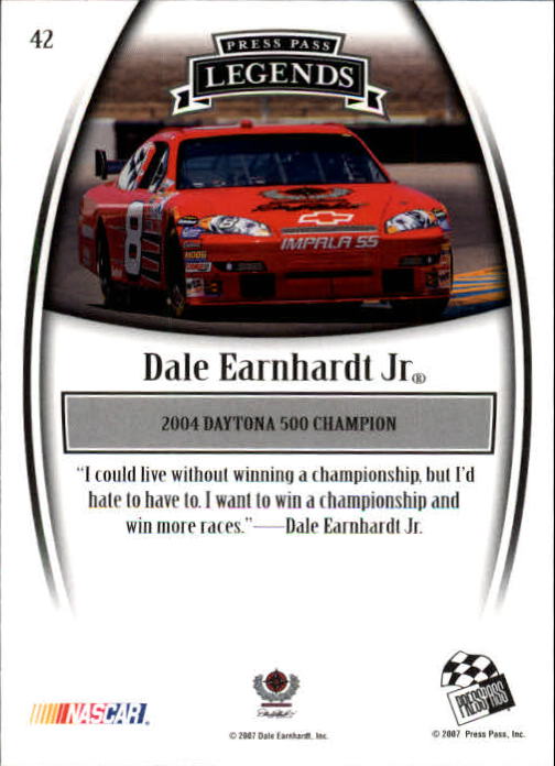 2007 Press Pass Legends Racing Card Pick (Base) - Picture 51 of 87