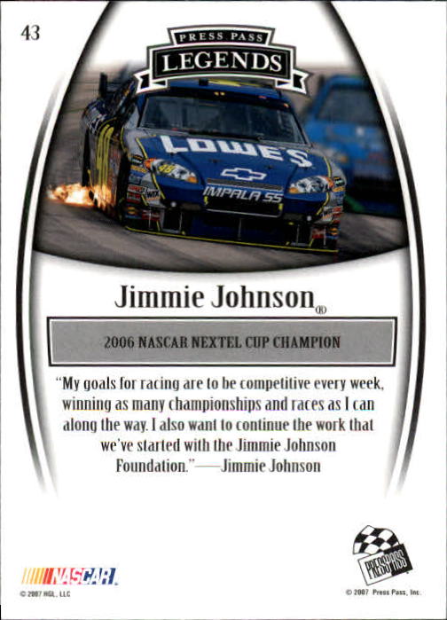 2007 Press Pass Legends Racing Card Pick (Base) - Picture 53 of 87