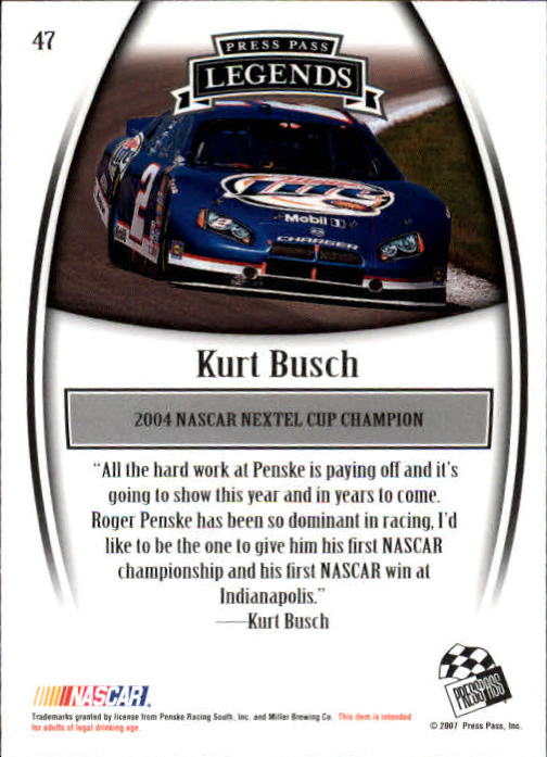 2007 Press Pass Legends Racing Card Pick (Base) - Picture 59 of 87