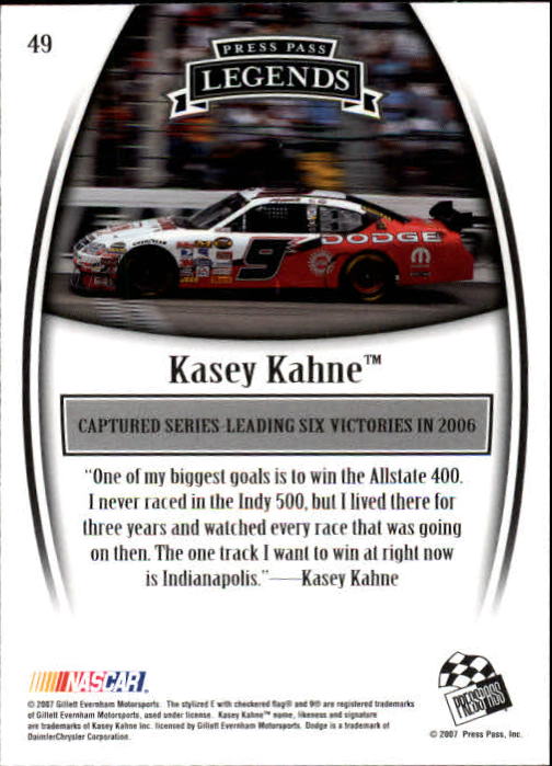 2007 Press Pass Legends Racing Card Pick (Base) - Picture 63 of 87