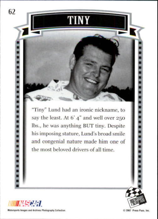 2007 Press Pass Legends Racing Card Pick (Base) - Picture 75 of 87