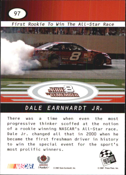2008 Press Pass #97 Dale Earnhardt Jr./Rookie All-Star back image