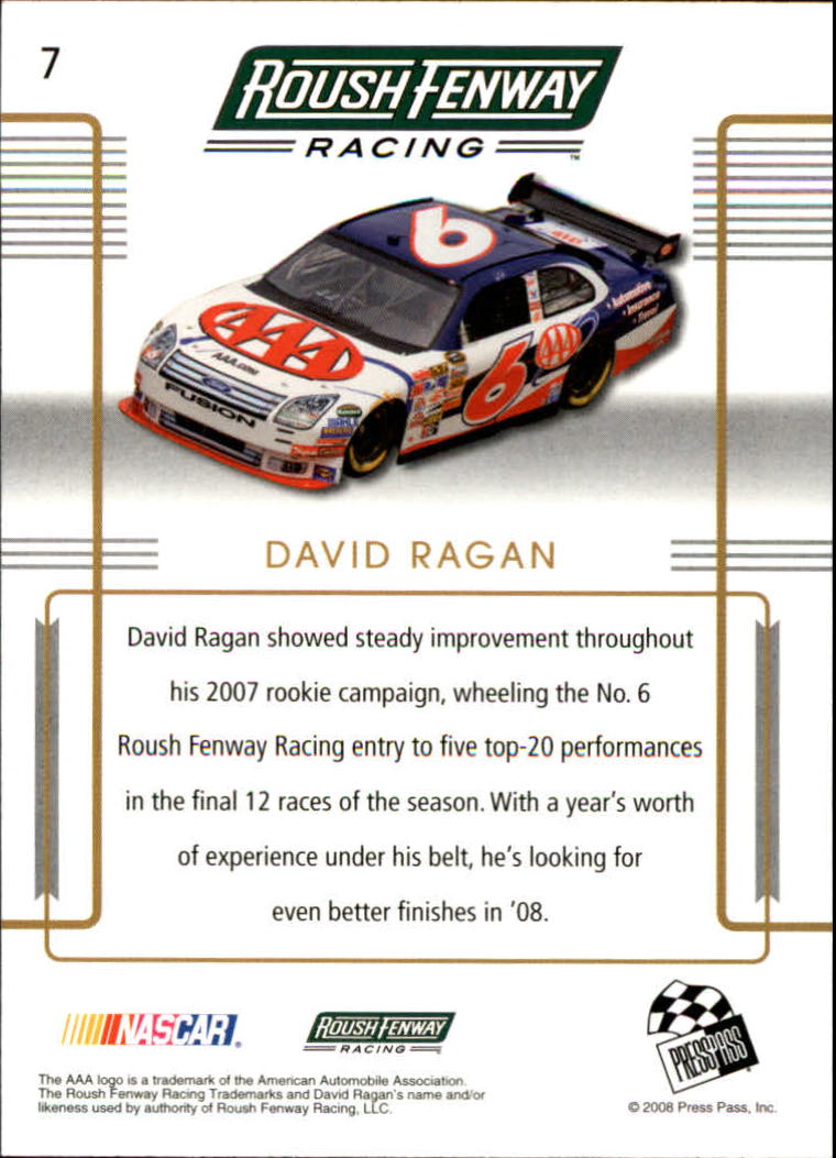 2008 Press Pass Premium #7 David Ragan back image