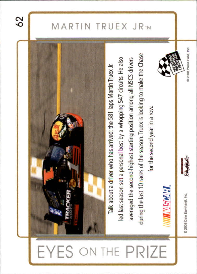 2008 Press Pass Premium #62 Martin Truex Jr. EOP back image