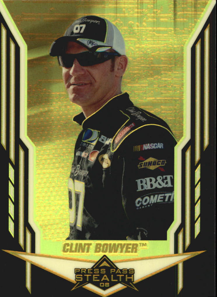 2008 Press Pass Stealth Chrome Exclusives Gold #3 Clint Bowyer