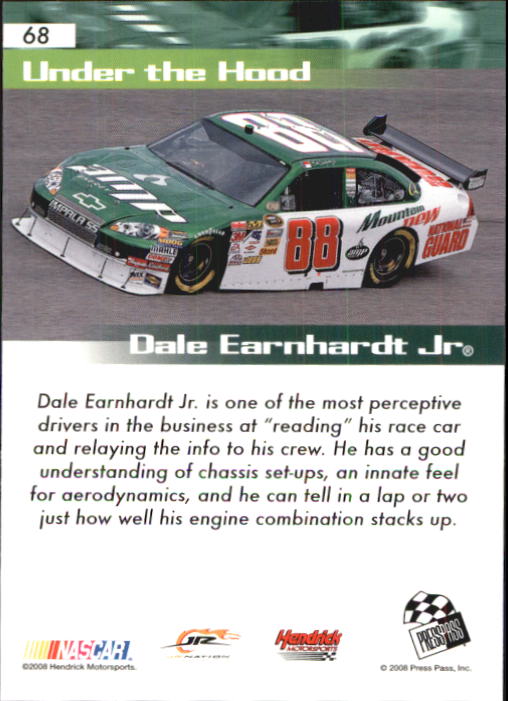 2008 Press Pass Speedway #68 Dale Earnhardt Jr. UTH back image