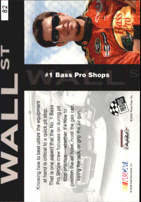 2008 Press Pass Speedway #82 Martin Truex Jr.'s Car WS back image