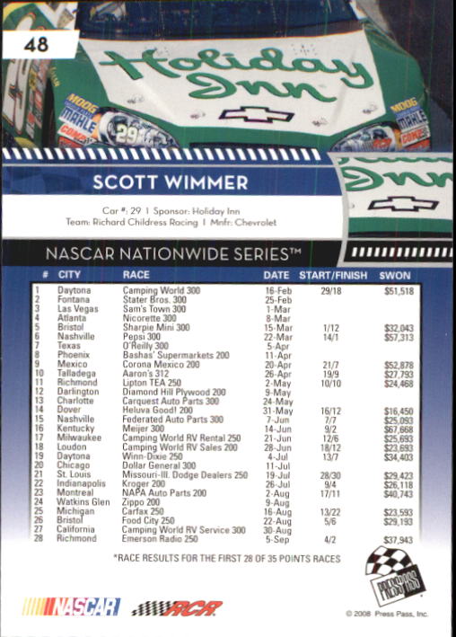B2486- 2009 Press Pass Racing Card #s 1-218 -You Pick- 15+ FREE US SHIP - Picture 79 of 397