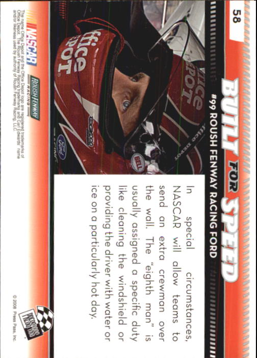 B2486- 2009 Press Pass Racing Card #s 1-218 -You Pick- 15+ FREE US SHIP - Picture 97 of 397