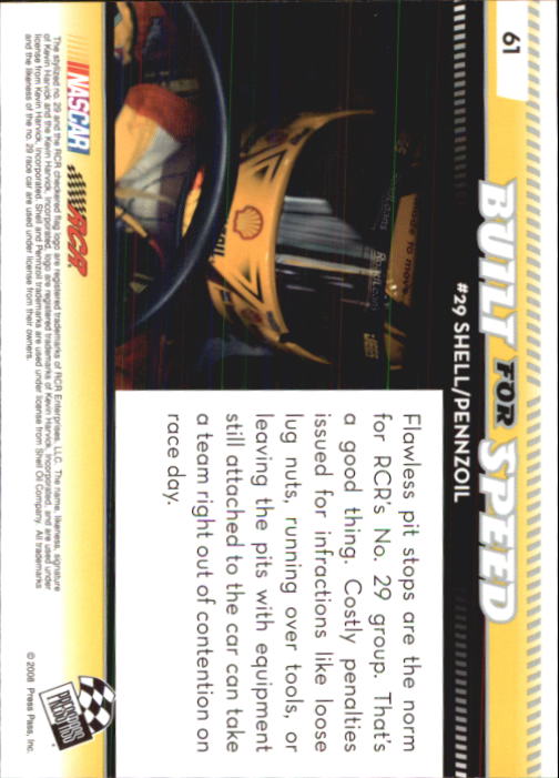 B2486- 2009 Press Pass Racing Card #s 1-218 -You Pick- 15+ FREE US SHIP - Picture 101 of 397