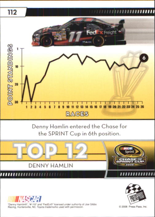 B2486- 2009 Press Pass Racing Card #s 1-218 -You Pick- 15+ FREE US SHIP - Picture 195 of 397