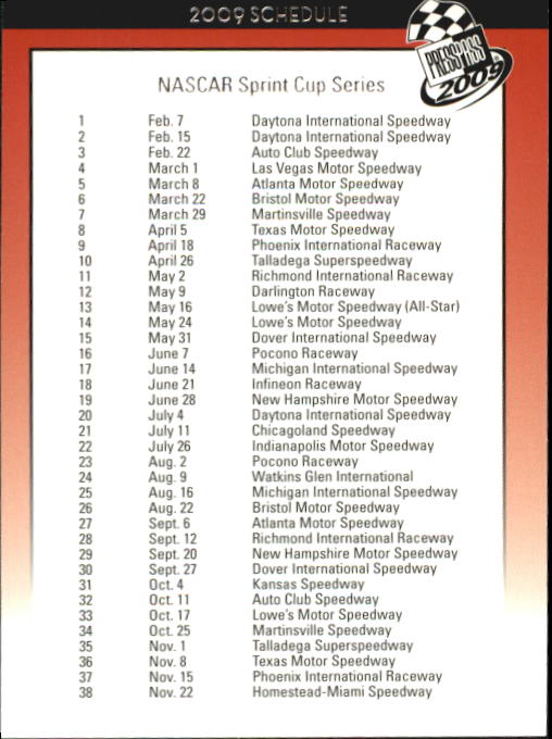 B2486- 2009 Press Pass Racing Card #s 1-218 -You Pick- 15+ FREE US SHIP - Picture 208 of 397
