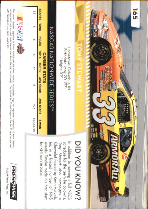 B2486- 2009 Press Pass Racing Card #s 1-218 -You Pick- 15+ FREE US SHIP - Picture 297 of 397
