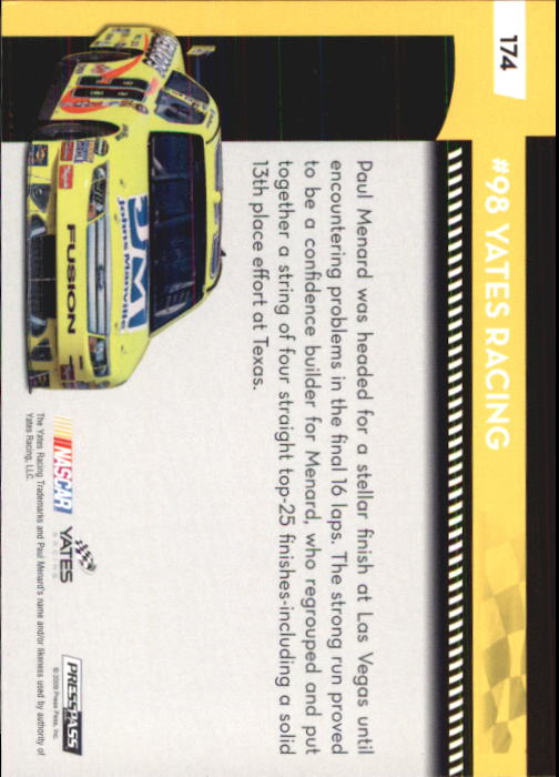 B2486- 2009 Press Pass Racing Card #s 1-218 -You Pick- 15+ FREE US SHIP - Picture 313 of 397