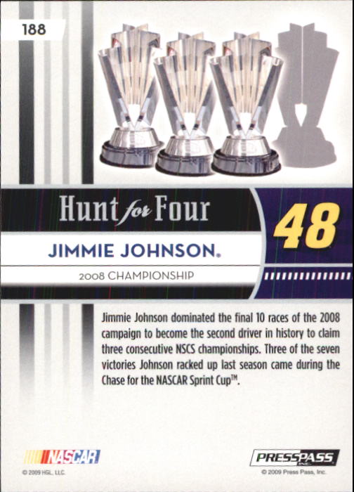 B2486- 2009 Press Pass Racing Card #s 1-218 -You Pick- 15+ FREE US SHIP - Picture 341 of 397