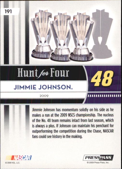 B2486- 2009 Press Pass Racing Card #s 1-218 -You Pick- 15+ FREE US SHIP - Picture 345 of 397