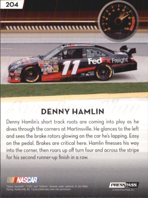 B2486- 2009 Press Pass Racing Card #s 1-218 -You Pick- 15+ FREE US SHIP - Picture 365 of 397
