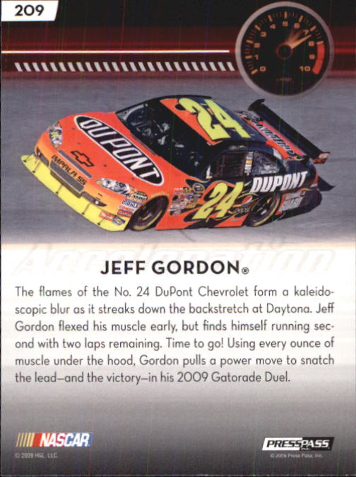 B2486- 2009 Press Pass Racing Card #s 1-218 -You Pick- 15+ FREE US SHIP - Picture 375 of 397
