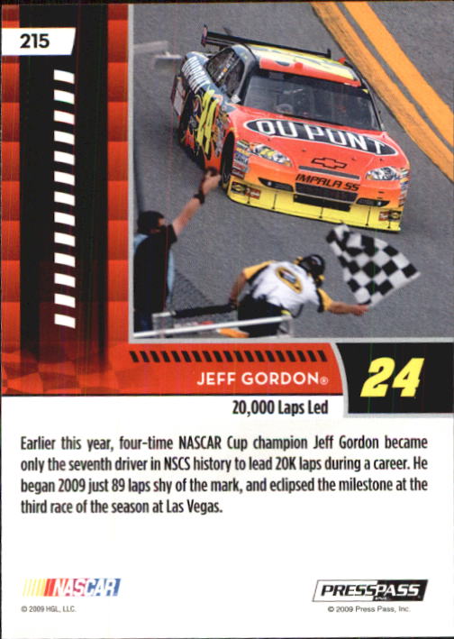 B2486- 2009 Press Pass Racing Card #s 1-218 -You Pick- 15+ FREE US SHIP - Picture 387 of 397