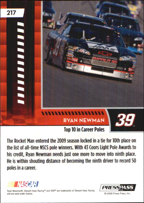 B2486- 2009 Press Pass Racing Card #s 1-218 -You Pick- 15+ FREE US SHIP - Picture 391 of 397