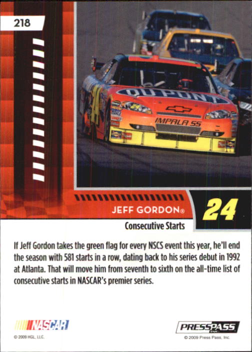 B2486- 2009 Press Pass Racing Card #s 1-218 -You Pick- 15+ FREE US SHIP - Picture 393 of 397