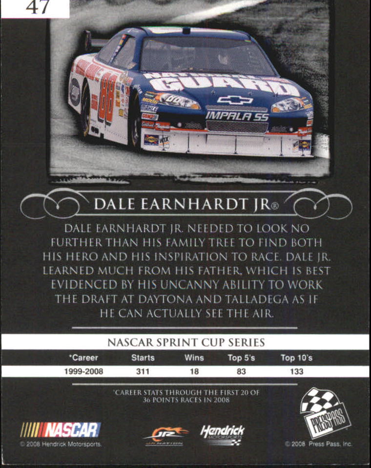 2008 Press Pass Legends #47 Dale Earnhardt Jr. back image