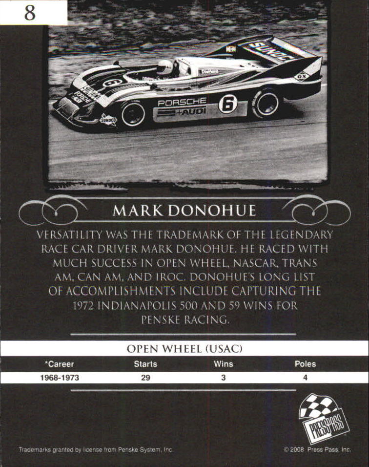 A9999- 2008 Press Pass Legends Blue Racing Cards -You Pick- 15+ FREE US SHIP - Picture 65 of 65