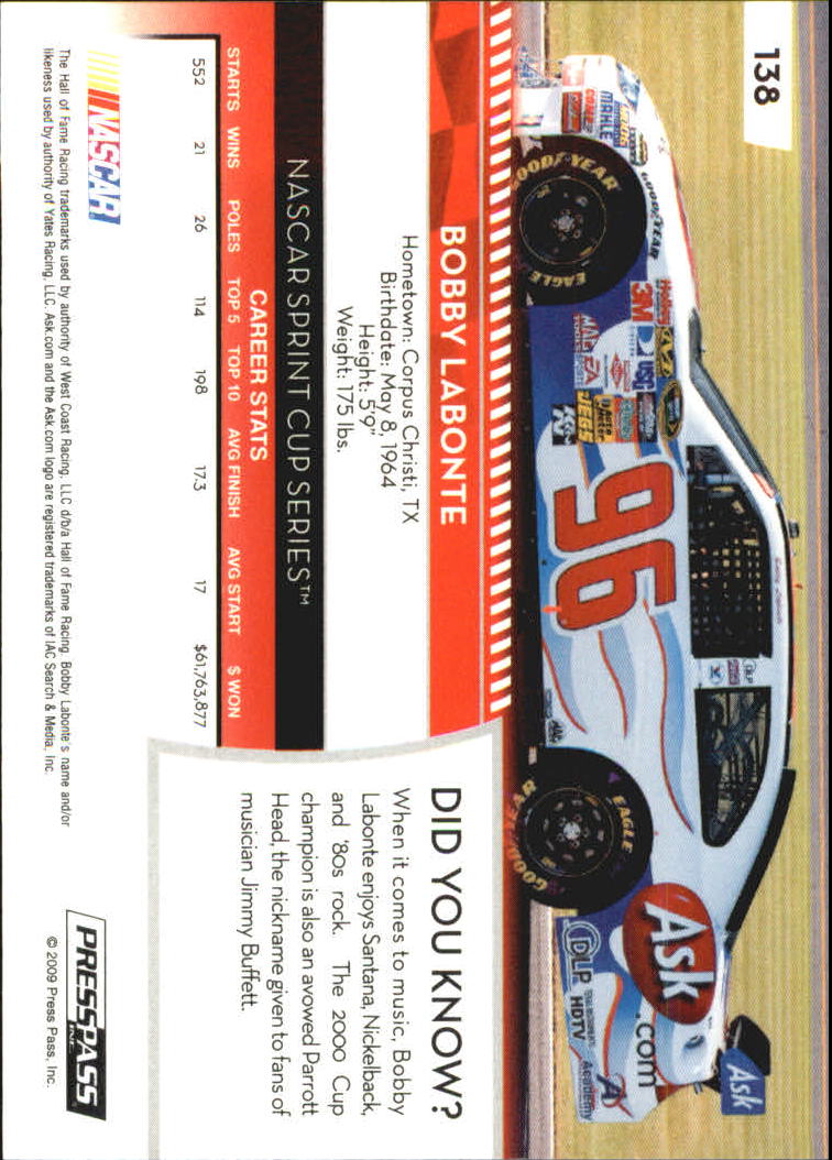 B2486- 2009 Presse Pass Blau Rennen Karte #S 1-220 -du Pick- 15 + Free US Schiff - Bild 277 von 439