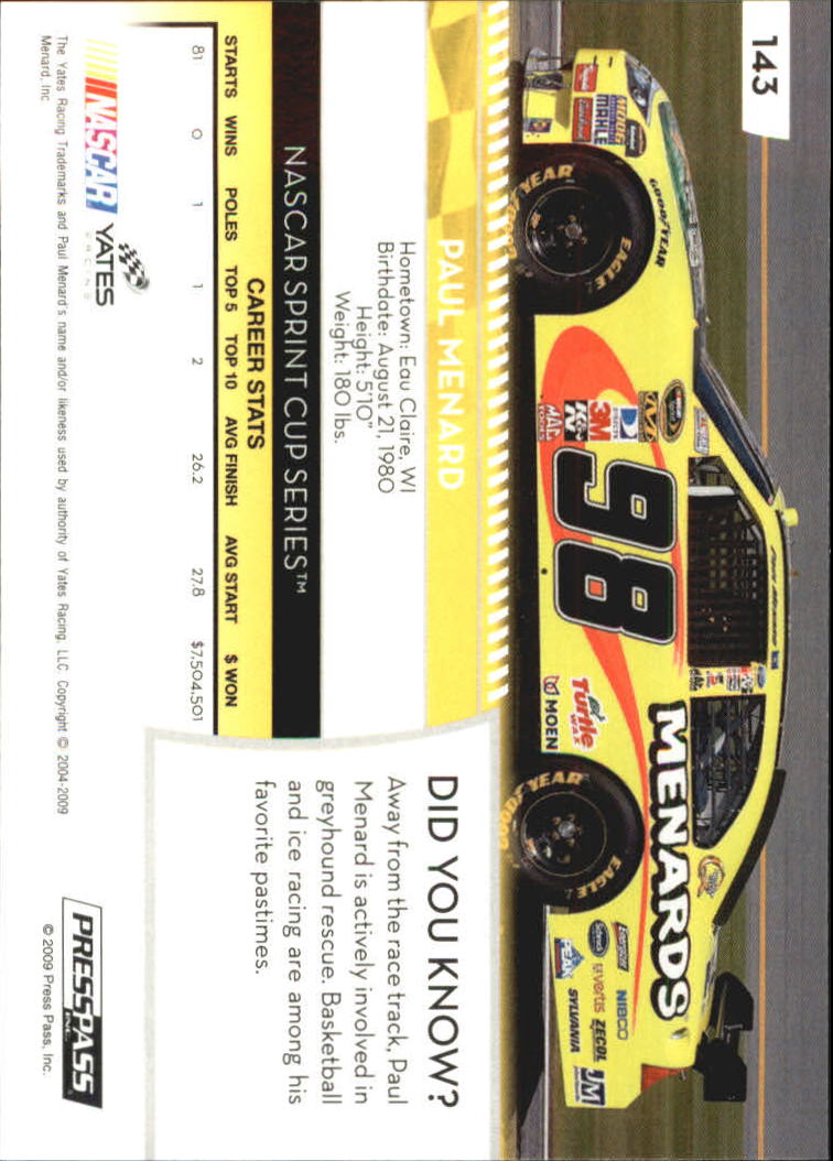 B2486- 2009 Presse Pass Blau Rennen Karte #S 1-220 -du Pick- 15 + Free US Schiff - Bild 287 von 439