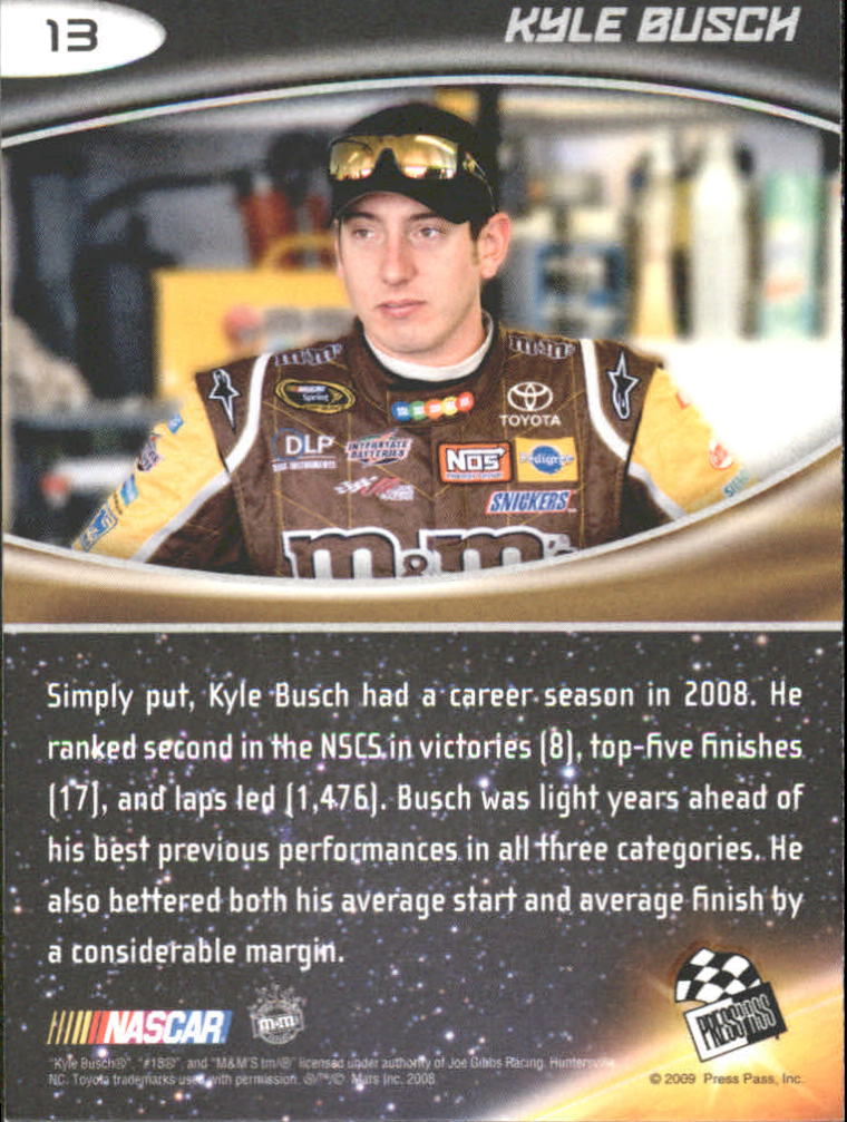 2009 Press Pass Eclipse #13 Kyle Busch back image