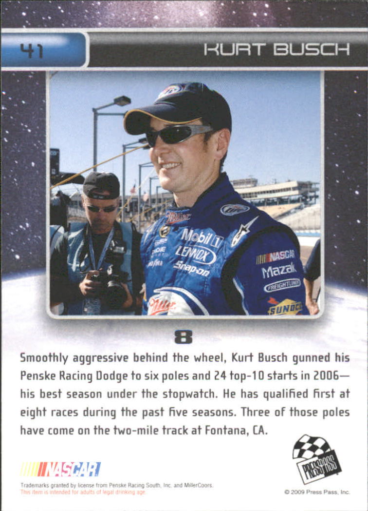 2009 Press Pass Eclipse #41 Kurt Busch TO back image