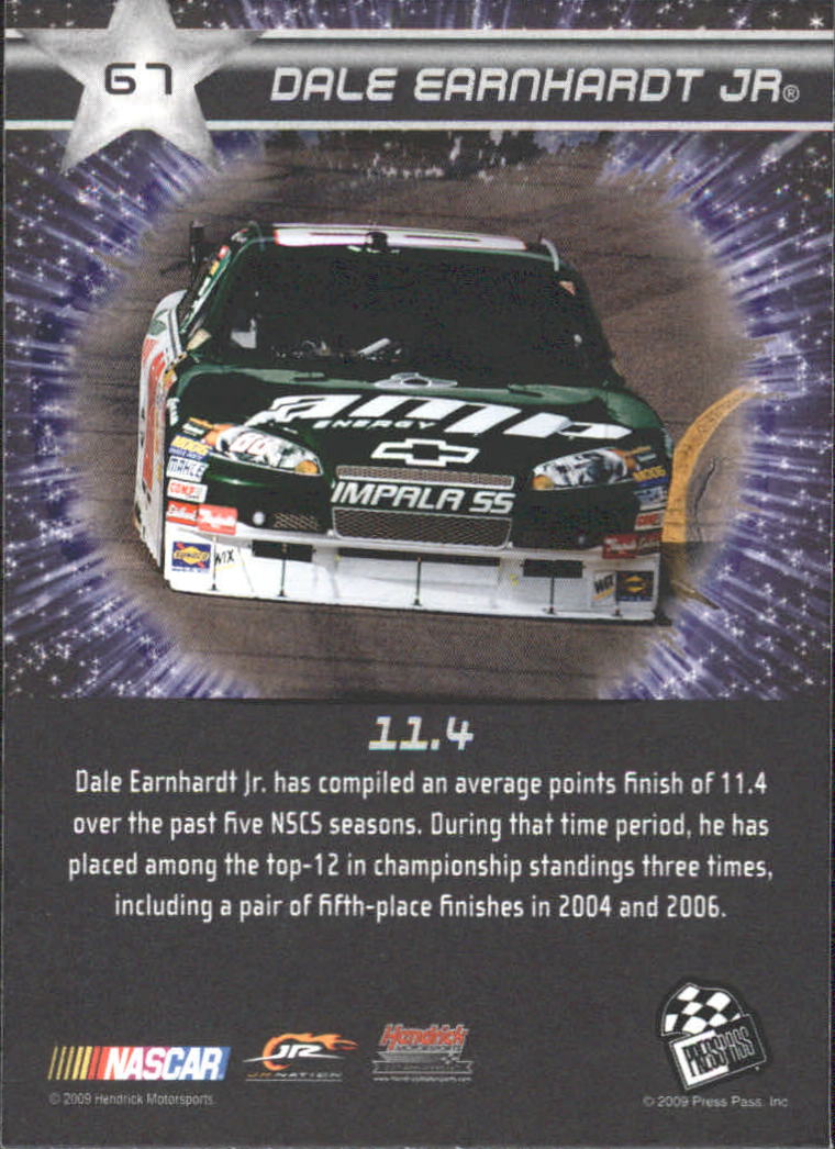 2009 Press Pass Eclipse #67 Dale Earnhardt Jr. BS back image