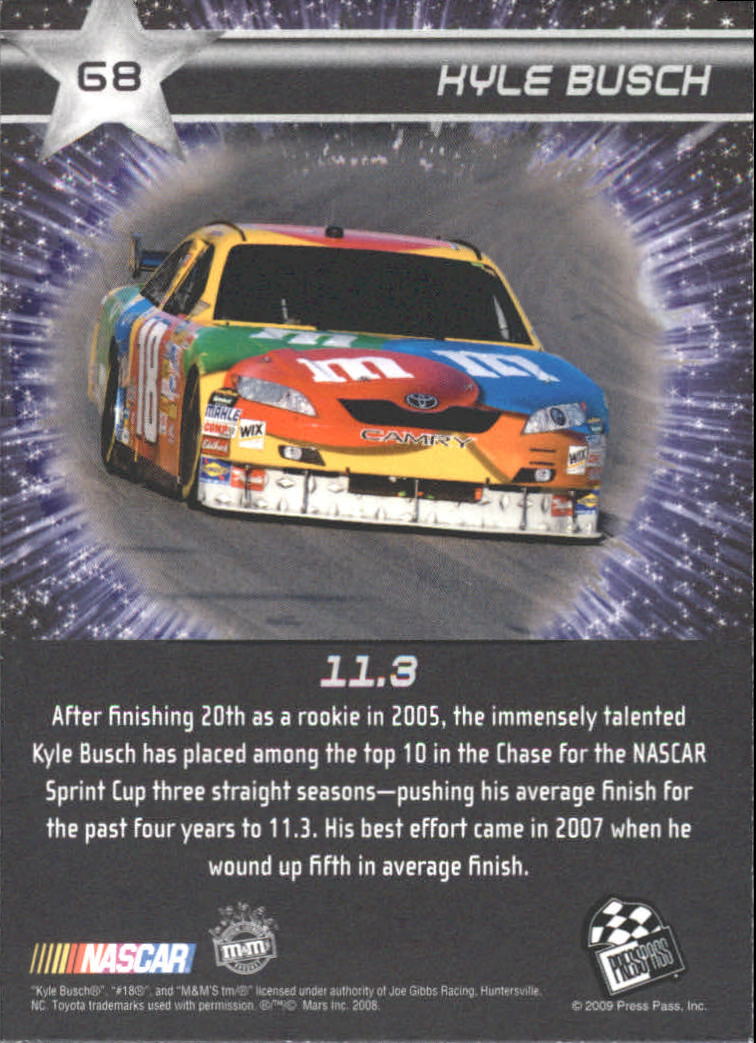 2009 Press Pass Eclipse #68 Kyle Busch BS back image